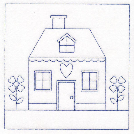 Cottage Nostalgia Quilting - House with Flowers (Double Run)