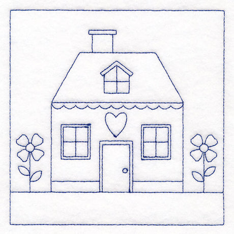 Cottage Nostalgia Quilting - House with Flowers (Double Run)