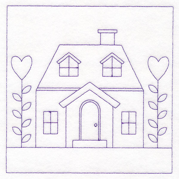 Cottage Nostalgia Quilting - House with Hearts (Double Run)