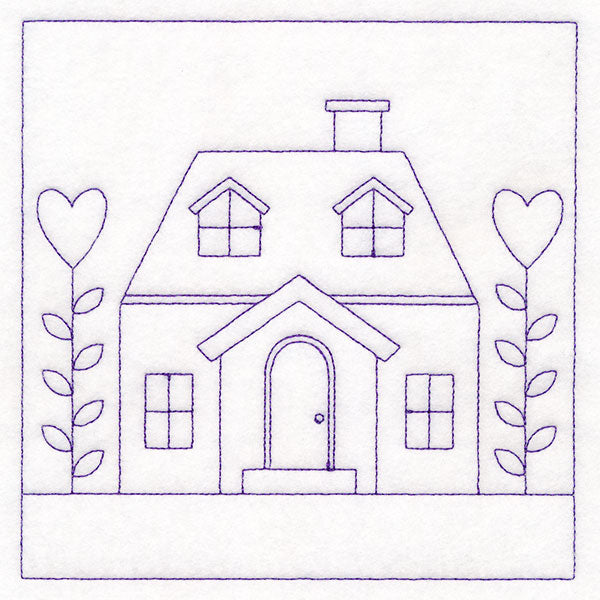 Cottage Nostalgia Quilting - House with Hearts (Double Run)