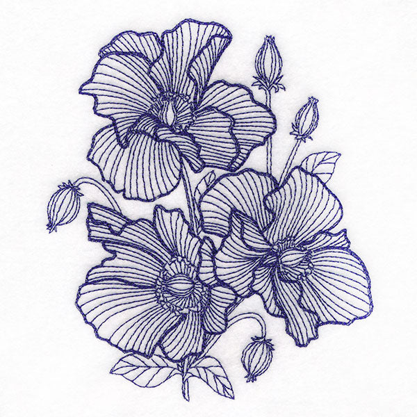 Dimension in Contour Poppy Bouquet