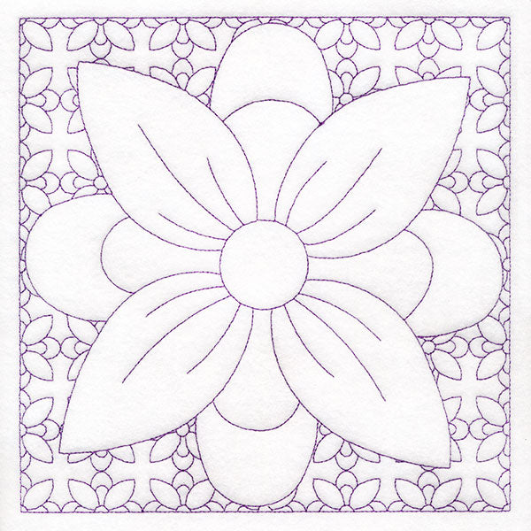Retro Details Flower Quilting 1 (Double Run)
