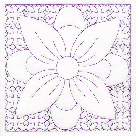 Retro Details Flower Quilting 1 (Double Run)