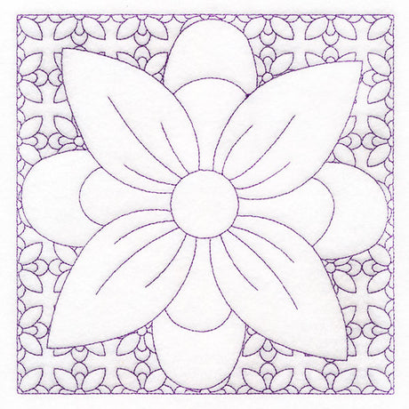 Retro Details Flower Quilting 1 (Double Run)