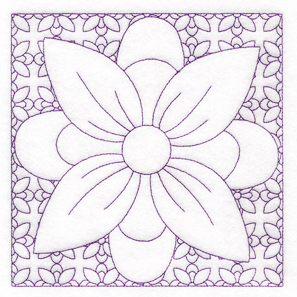 Retro Details Flower Quilting 1 (Double Run)