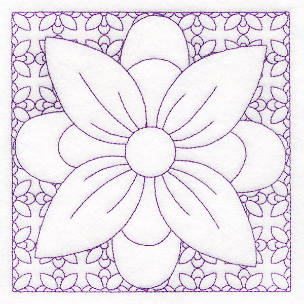 Retro Details Flower Quilting 1 (Double Run)