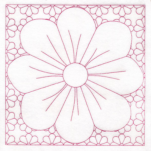 Retro Details Flower Quilting 2 (Double Run)
