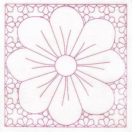 Retro Details Flower Quilting 2 (Double Run)