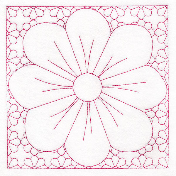 Retro Details Flower Quilting 2 (Double Run)