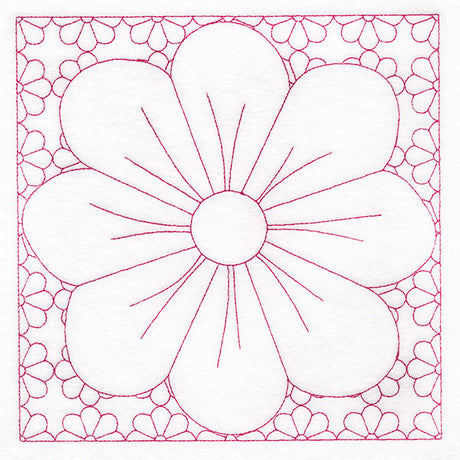 Retro Details Flower Quilting 2 (Double Run)