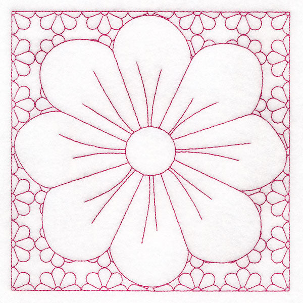 Retro Details Flower Quilting 2 (Double Run)