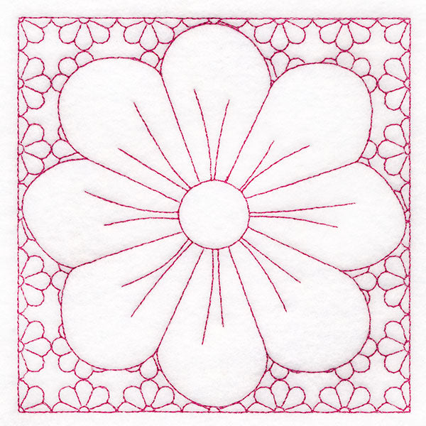Retro Details Flower Quilting 2 (Double Run)