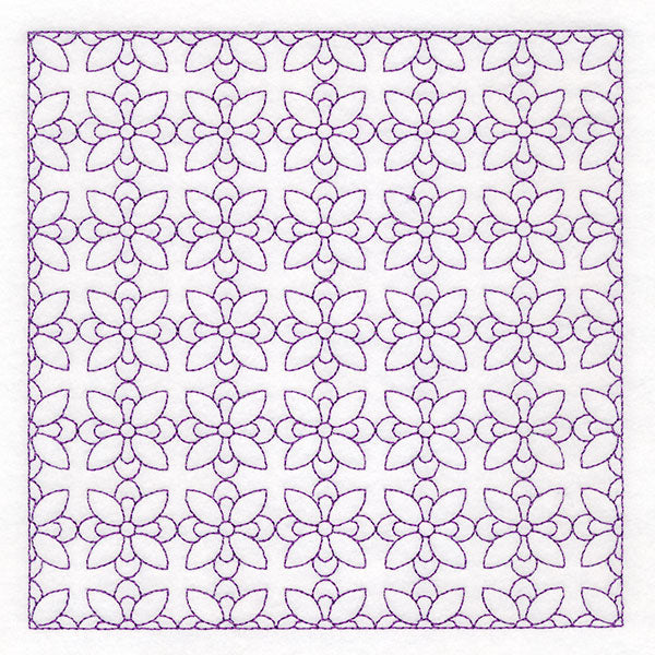 Retro Details Flower Quilting Pattern 1 (Double Run)