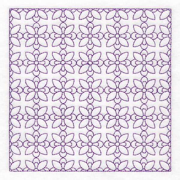 Retro Details Flower Quilting Pattern 1 (Double Run)