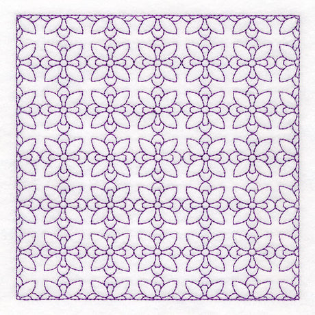 Retro Details Flower Quilting Pattern 1 (Double Run)