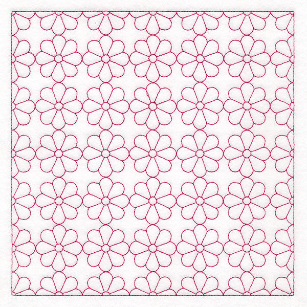 Retro Details Flower Quilting Pattern 2 (Double Run)