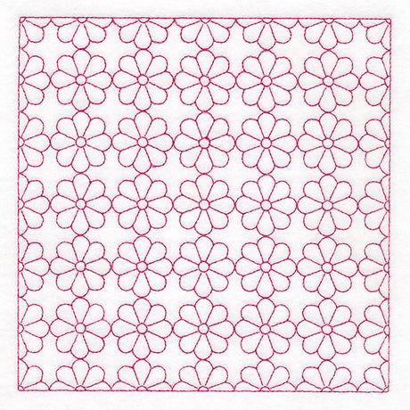 Retro Details Flower Quilting Pattern 2 (Double Run)