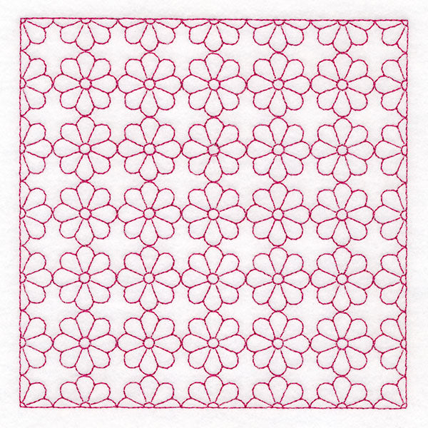 Retro Details Flower Quilting Pattern 2 (Double Run)