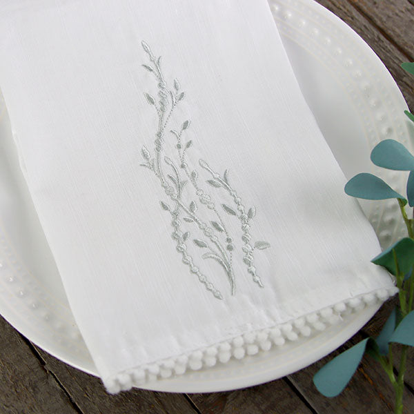 Botanical Delights Tall Border (Whitework)