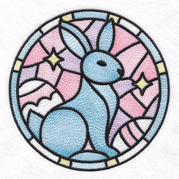 For the Love of Easter Stained Glass - Bunny – Embroidery Library