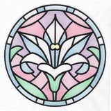 For the Love of Easter Stained Glass Circle - Lilies
