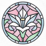 For the Love of Easter Stained Glass Circle - Lilies
