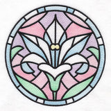 For the Love of Easter Stained Glass Circle - Lilies