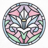 For the Love of Easter Stained Glass Circle - Lilies