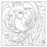 For the Birds Quilting - Blue Jay (Double Run)