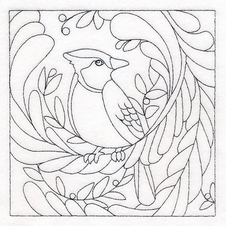 For the Birds Quilting - Blue Jay (Double Run)