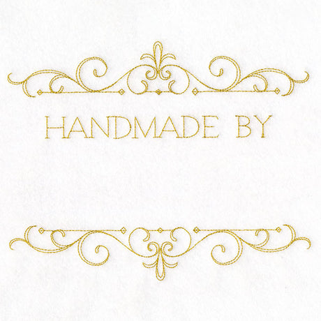 Handmade By Filigree Quilt Label