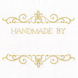 Handmade By Filigree Quilt Label