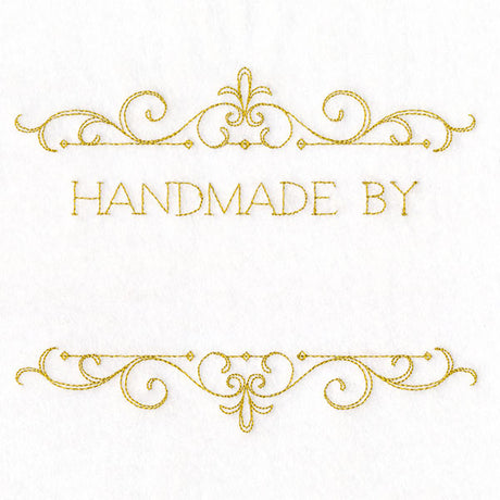 Handmade By Filigree Quilt Label