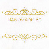Handmade By Filigree Quilt Label