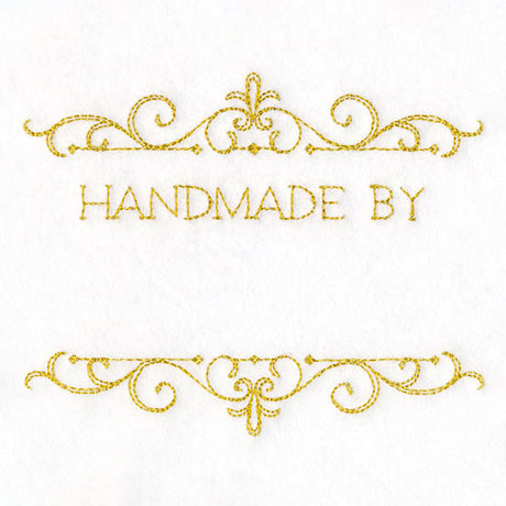 Handmade By Filigree Quilt Label