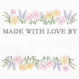 Made with Love and Wildflowers Quilt Label
