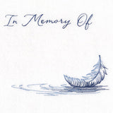 Floating Feather Memorial Quilt Label