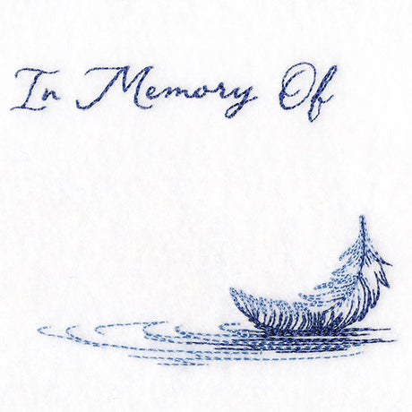 Floating Feather Memorial Quilt Label