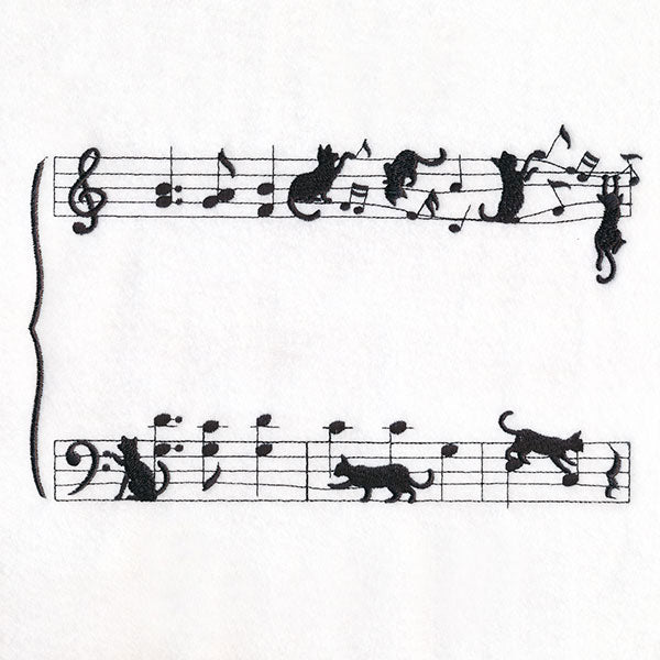 Music and Chaos Cats Quilt Label