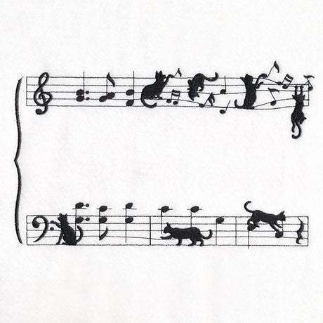 Music and Chaos Cats Quilt Label