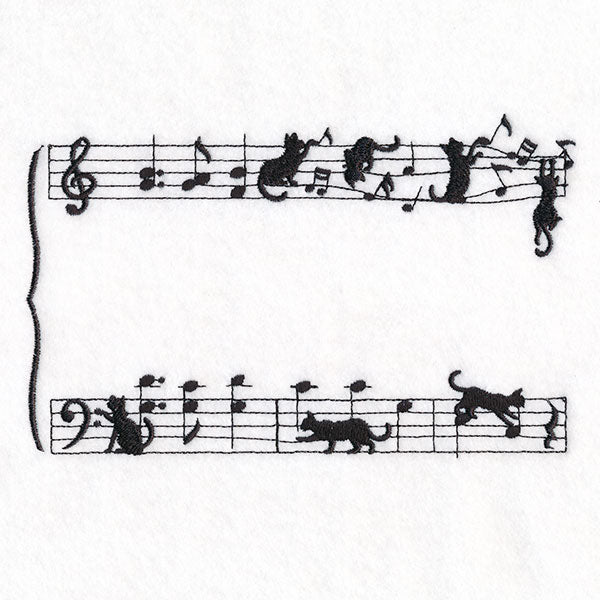 Music and Chaos Cats Quilt Label