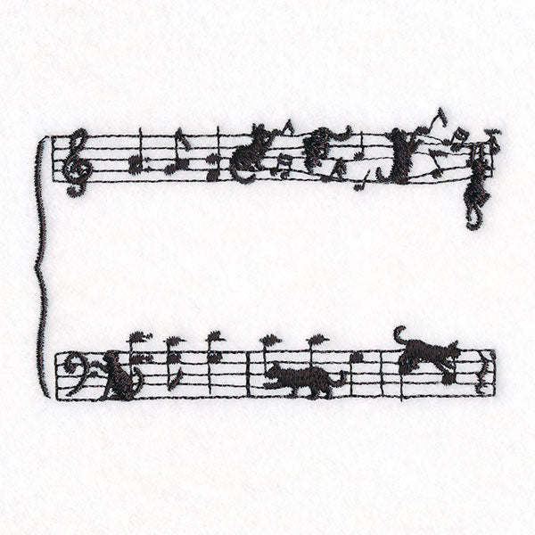 Music and Chaos Cats Quilt Label