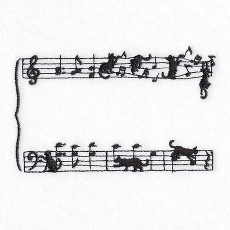 Music and Chaos Cats Quilt Label