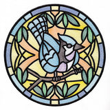Stained Glass Birds - Blue Jay