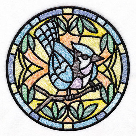 Stained Glass Birds - Blue Jay