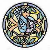 Stained Glass Birds - Blue Jay