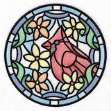 Stained Glass Birds - Cardinal