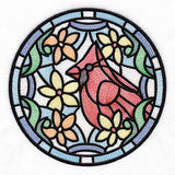 Stained Glass Birds - Cardinal