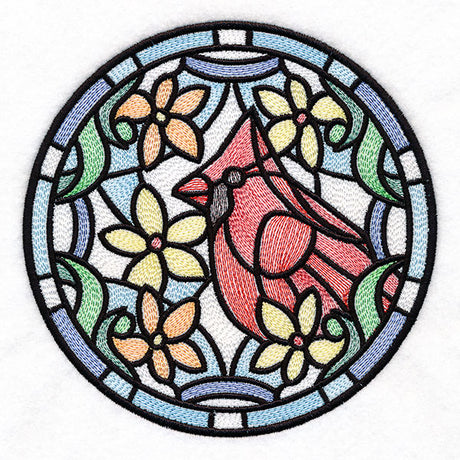 Stained Glass Birds - Cardinal