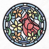 Stained Glass Birds - Cardinal